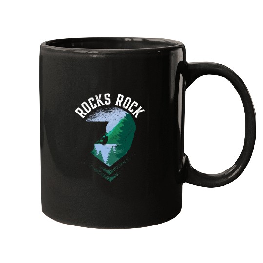 Rocks Rock Bouldering Mountain Climber Rock Climbing Mugs