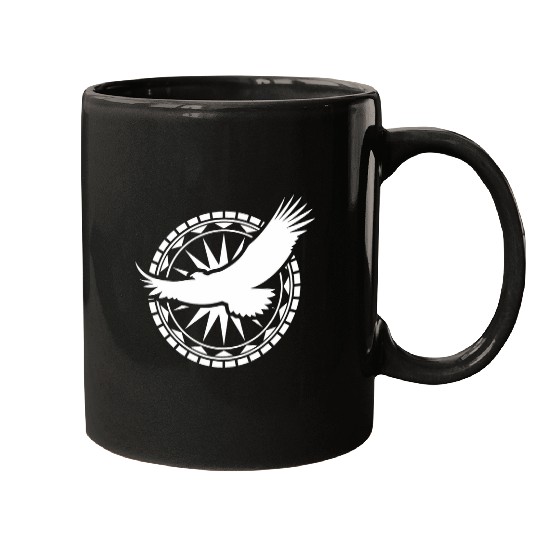 Indigenous Art Bird Mandala Southwest Mugs