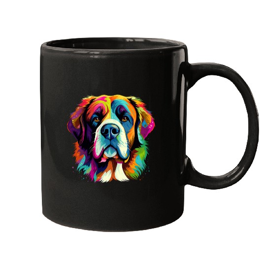 Saint Bernard Dog Men Women Kids 5 Mugs