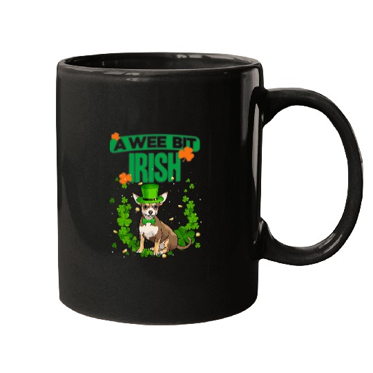 Have a lucky St Patricks Day  Cute little Chihuahua dog tee Mugs