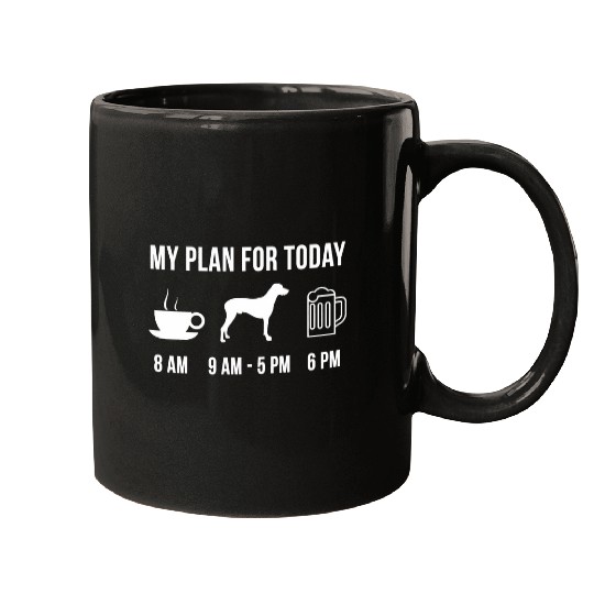 Pet Rhodesian Ridgeback Dog Puppy My Plan For Today Mugs