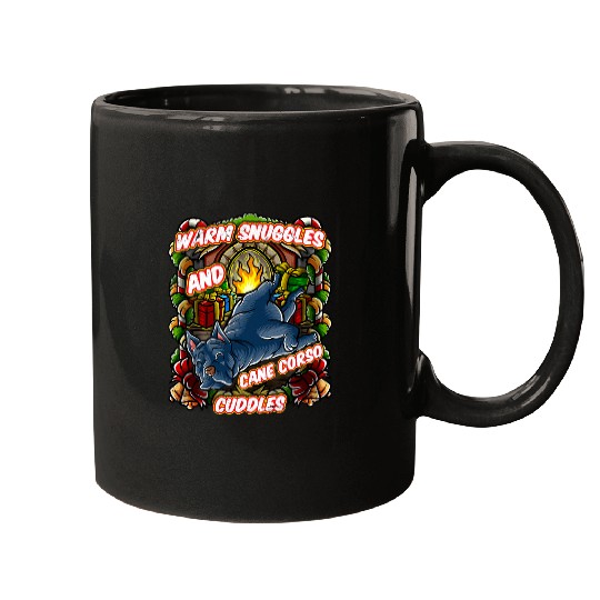 Warm Snuggles And Cane Corso Cuddles Dog Christmas Dogs 1 Mugs