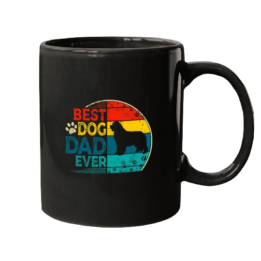 Mens vintages bests Newfoundland Dog Dad Ever Fathers Day Mugs