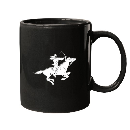 Indigenous Art Warrior Archer Horse Rider Southwest Mugs