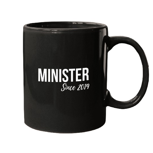 Minister Since 2019 Funny Ordained Minister Wedding Mugs
