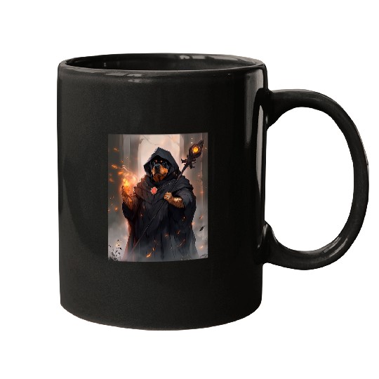 Rottweiler Wizard Funny Dog Magic Mugs