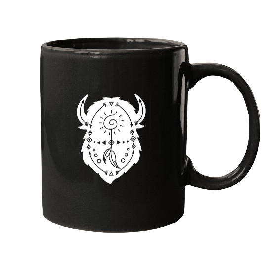 Indigenous Art Bison Southwest Mugs