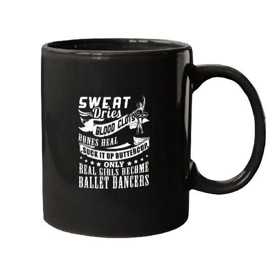 sweat dries blood clots bones heal ballet dancer Mugs