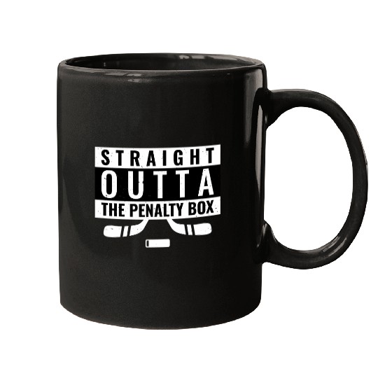 Straight Outta The Penalty Box Ice Hockey Player Coach Mugs
