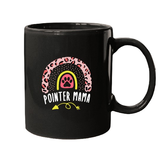 Pointer Mama Rainbow Leopard German Shorthaired Pointer Mom Mugs
