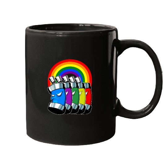 Spraypaint Rainbow Natural Wonder Spraycan Artist Mugs