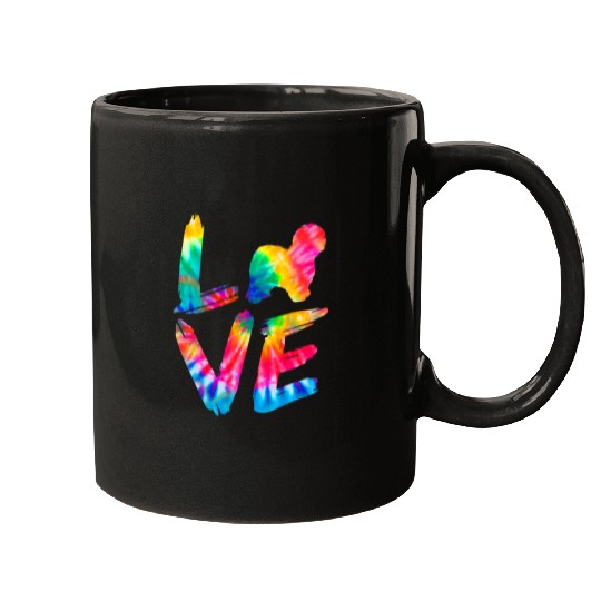Pekingese Tie Dye Love Dog Mom Dad Mugs