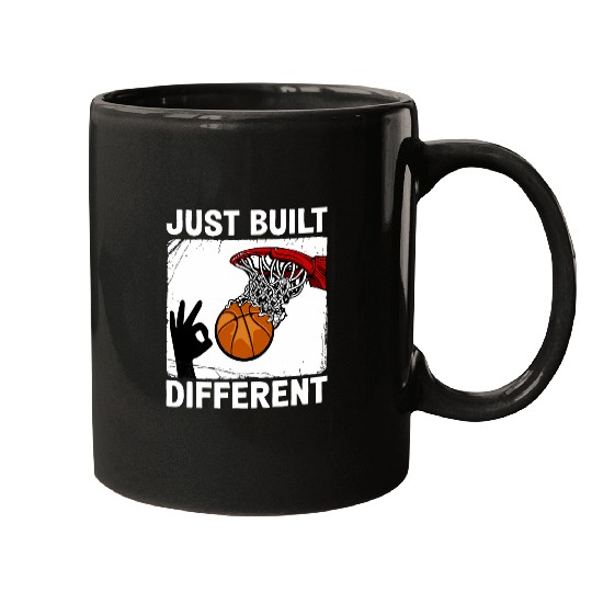 Im Just Built Different 3 point hand sign basketball Mugs