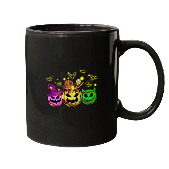 Softball Pumpkin Halloween Witch Softball Halloween Costume Mugs
