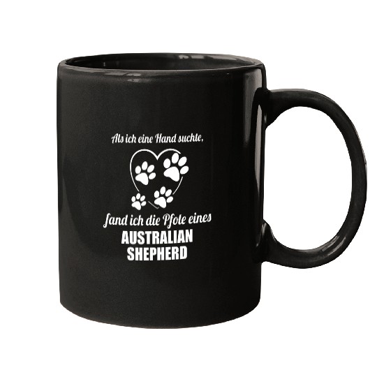 Hand Paw I Found the Paw of an Australian Shepherd Mugs