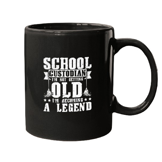 School Custodian Becoming A Legend Janitor Appreciation Mugs