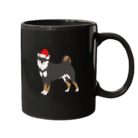 Dog Shiba Inu Santa Shiba Inu Winter Christmas Dog Mom Holiday 5 Mugs