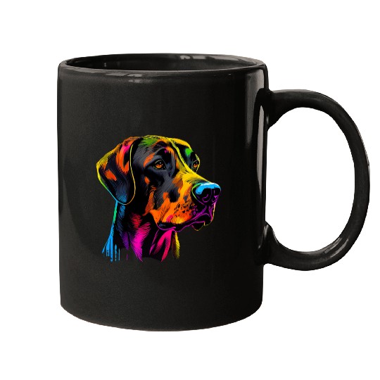Rhodesian Ridgeback Lover Design Pop Art Rhodesian Ridgeback Mugs
