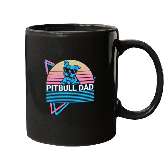 Pitbull Dad Pit Bull Retro Mugs