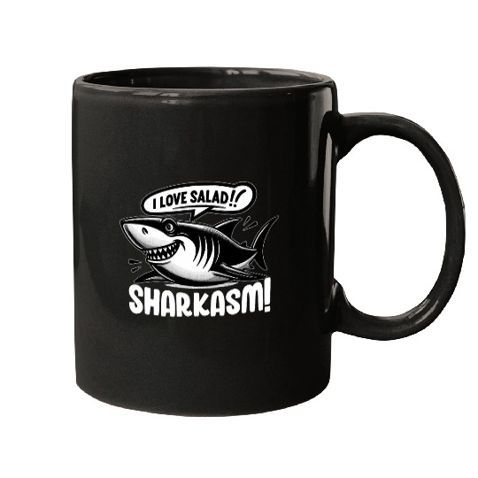 Sharkasm Biologist Ocean Shark Lover Wildlife Mugs