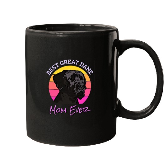 Dog Great Dane Best Great Dane Mom Ever Cool Dog Great Dane T-Shirt Mugs