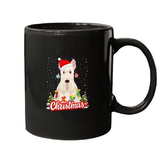 Dog Scottish Terrier Christmas Idea For Women xmass Scottie Dog 4 Mugs