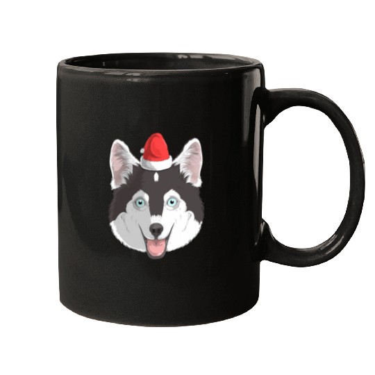 Pomsky Dog Santa Claus Christmas xmass Husky Mix Pomeranian 1 Mugs