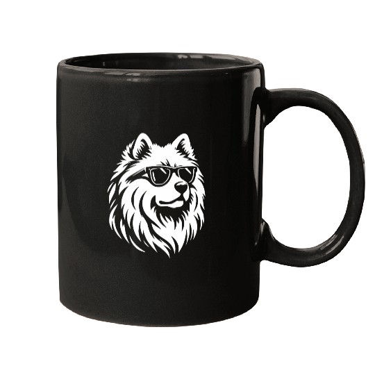Samoyed Sunglasses Dog Graphic Design Mugs