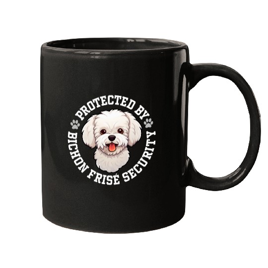 Protected by Bichon Frise Security Mugs