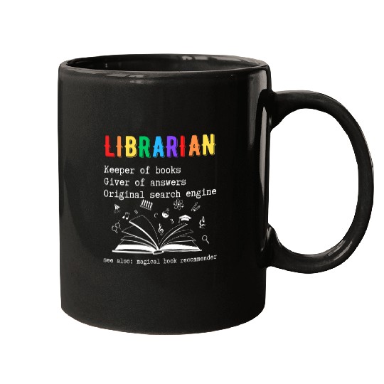 Librarian And Library Assistant Matching Teacher Books Lover Mugs