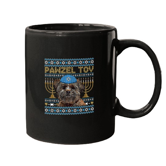 Pawzel Tov Jewish Lhasa Apso Dog Funny Hanukkah Mugs