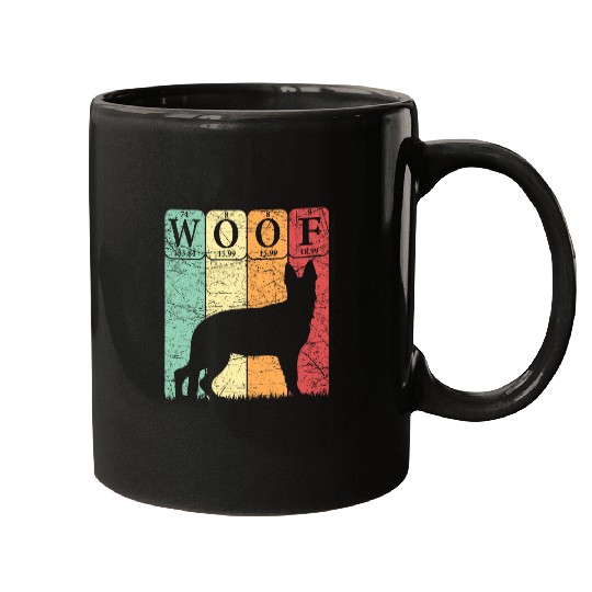 Discover German Shepherd Dog Periodic Table Elements Dog Woof Mugs