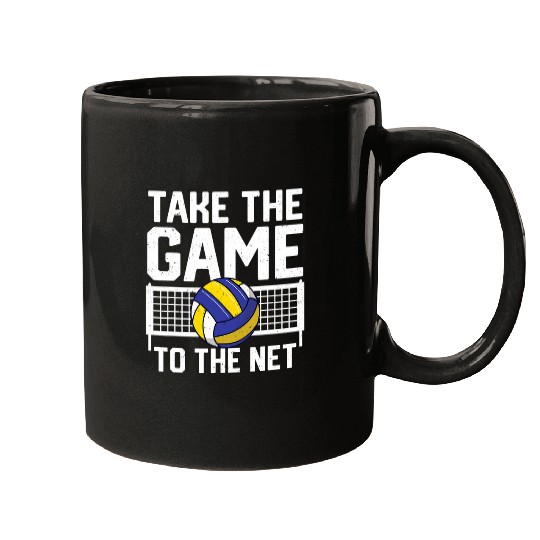 Discover Take The Game To The Net Funny Volleyball Player Setter Mugs
