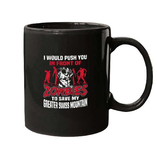 Discover Save My Greater Swiss Mountain Dog From Zombies Halloween Mugs