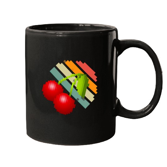 Discover Pixel cherry art retro and vintages men women kids Mugs