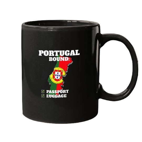Portugal Bound Country Travel Portuguese Flag Vacation Trip Mugs