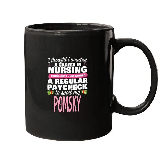 Pomsky nurses Dog Love Mugs