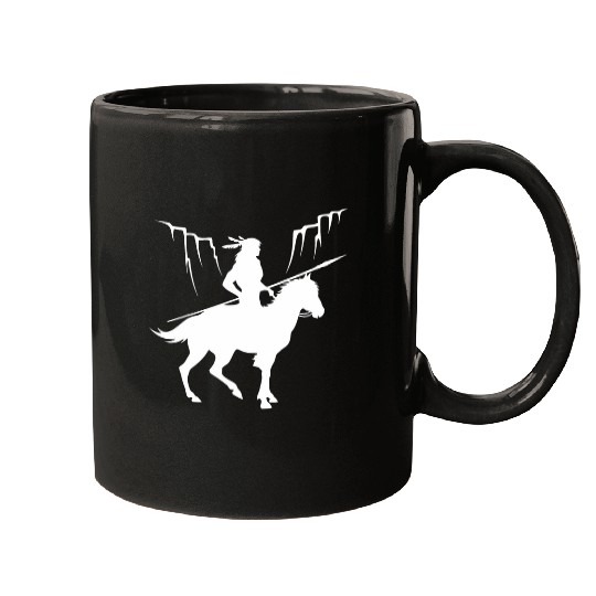 Indigenous Art Warrior Horse Rider Southwest Mugs