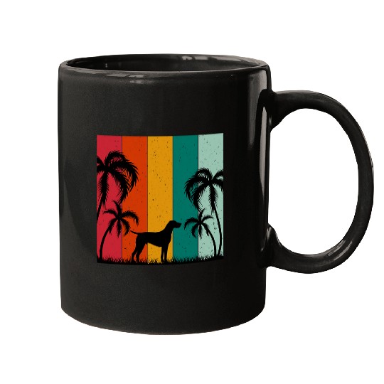 Retro Summer German Shorthaired Pointer Dog Lover Vacation Mugs