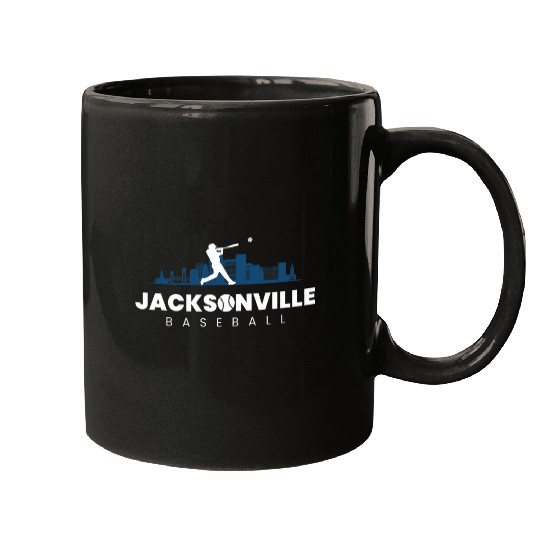 Jacksonville Baseball vintages Minimal Retro Baseball Lover Mugs