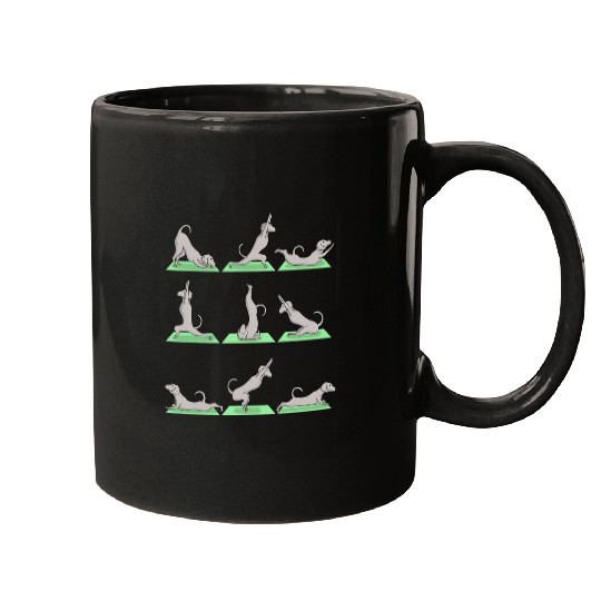 Weimaraner Dog Yoga Pose Zen Cute Workout Exercise Yogi Mugs