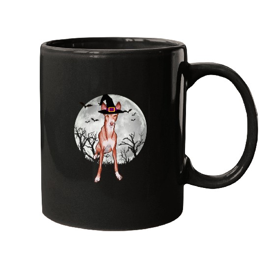 Discover Scary Ibizan Hound Dog Witch Hat Halloween Mugs