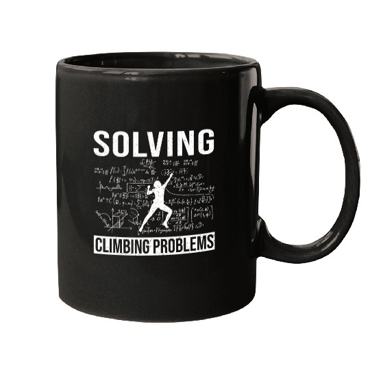 Solving Climbing Problems School Bouldering Climber Mugs