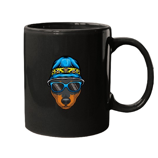 Miniature Pinscher Funny Sunglasses Dog Owner Min Pinscher Mugs