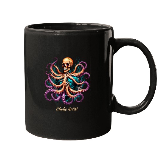 Discover Jiu Jitsu Octopuss Skull Choke Artist BJJ Gift Custom Design Mugs