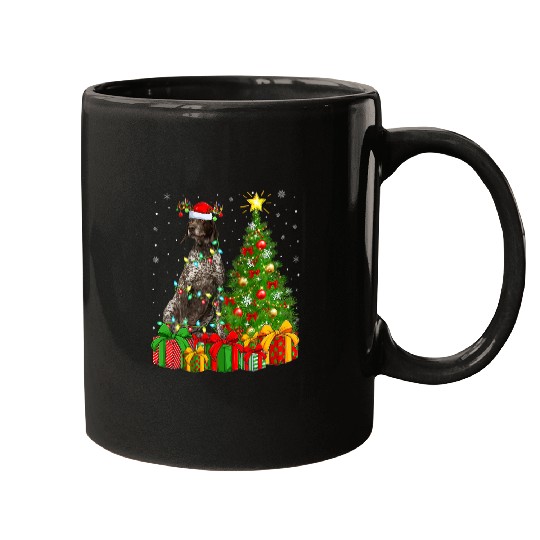 Lighting xmass Tree German Shorthaired Pointer Dog Christmas Mugs