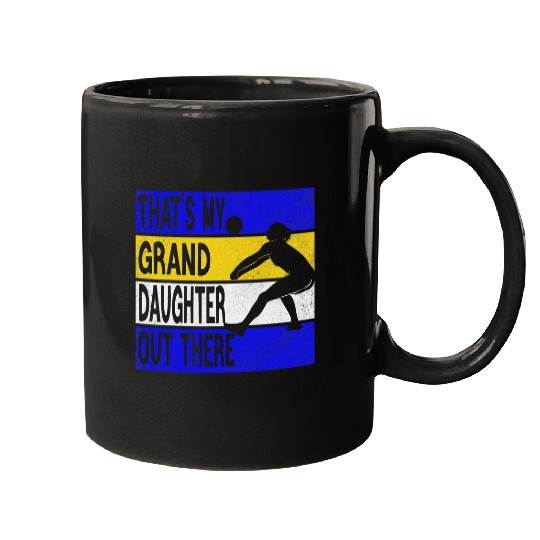Volleyball Grandparents Thats My Granddaughter Out There Mugs