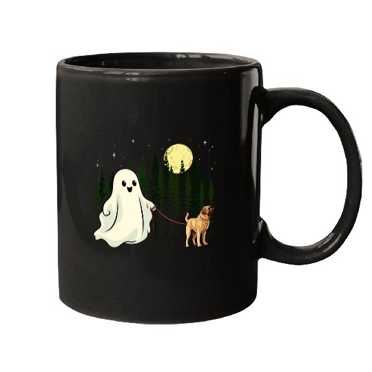 Spanish Mastiff Walking ghosts Halloween Funny Kids Costume Mugs