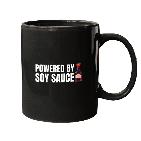 Powered By Soy Sauce Condiment Soya Sauce Chef Cook Mugs