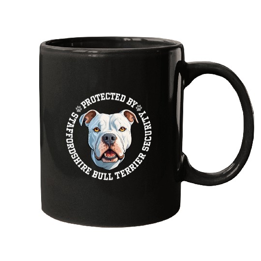 Protected by Staffordshire Bull Terrier Security Mugs